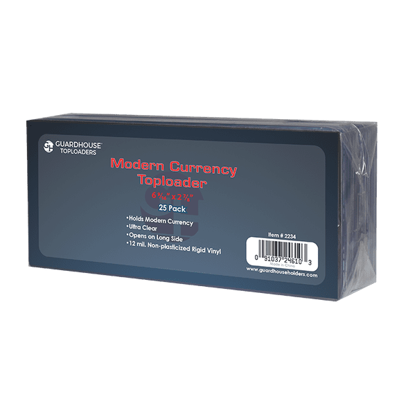 Guardhouse Toploaders for Modern Currency - Pack of 25