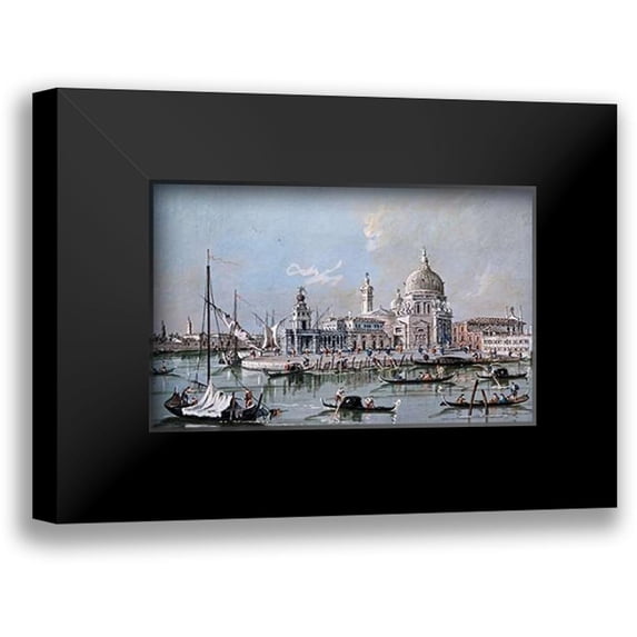 Guardi, Giacomo 18x13 Black Modern Framed Museum Art Print Titled - View of The Church of Santa Maria Della Salute