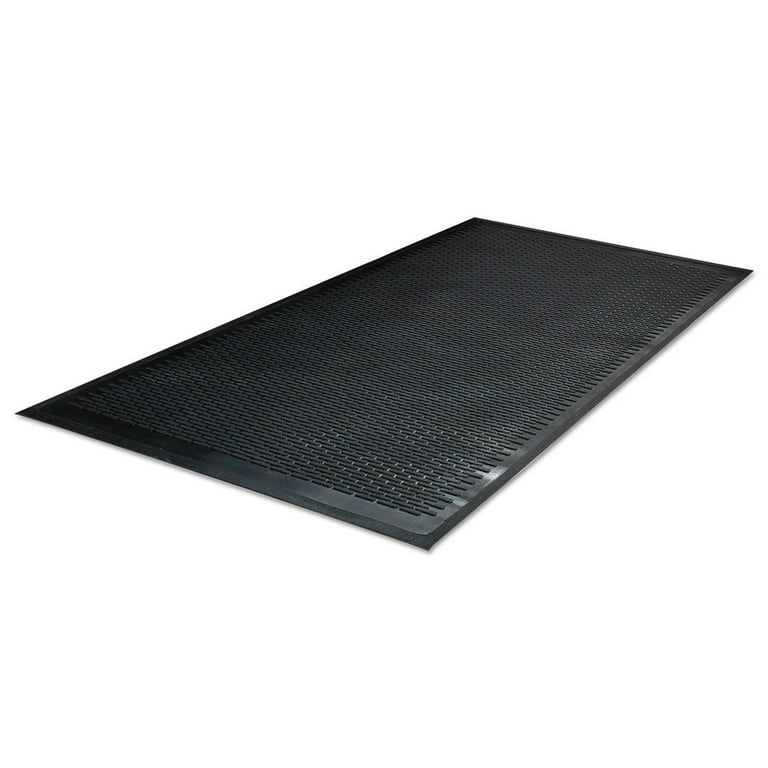 Clean Step Outdoor Rubber Scraper Mat, Polypropylene, 36 x 60, Black Clean Step Outdoor Rubber Scraper Mat, Polypropylene, 36 x 60, Black