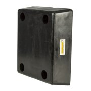Molded Rubber Bumper, 12in x 13in x 4in, for Loading Bay & Shipping Dock, 1/2in Mounting Holes, Guardian