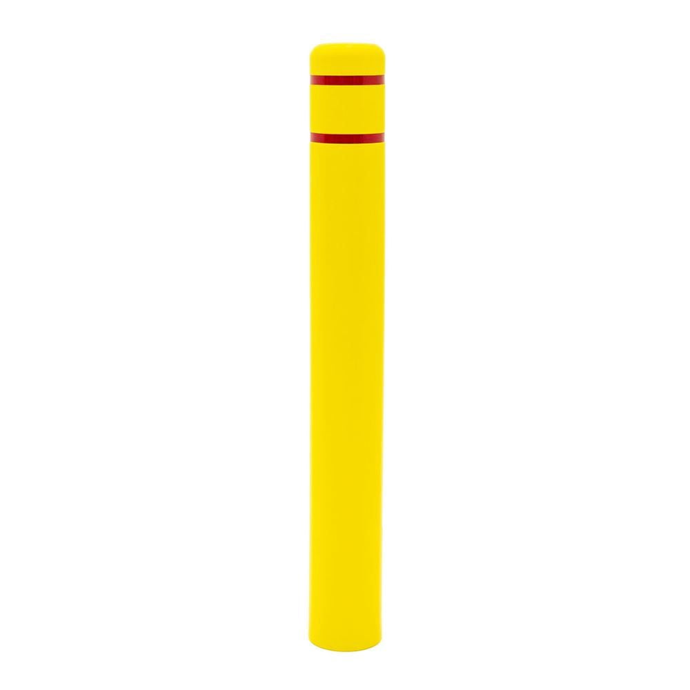 Ideal Shield 1/4" Thick Blue Safety Bollard Cover - 6" X 48" Dome Top, Includes Installation Tape