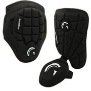Guardian Baseball Adult Elbow Guard & Leg Guard Protective Gear Kit - RHH, Lightweight, Black