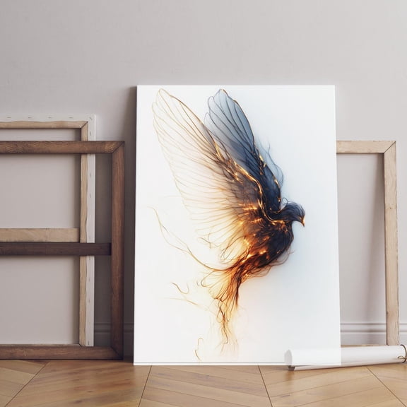 Guardian Angel Bird Spiritual Wall Art For Home Room Or Nursery Sacred Christian Artwork Angelic Decor For Children Unframed Paper Print