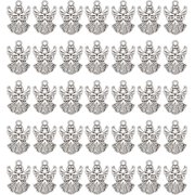 NOBRAND Guardian Angel Charms 20~100Pcs More Choice Angel Metal Charms 18K Gold Plated Stainless Steel or Alloy Angel Wing Charms Bulk Cupid Love Charms for Jewelry Making Charms