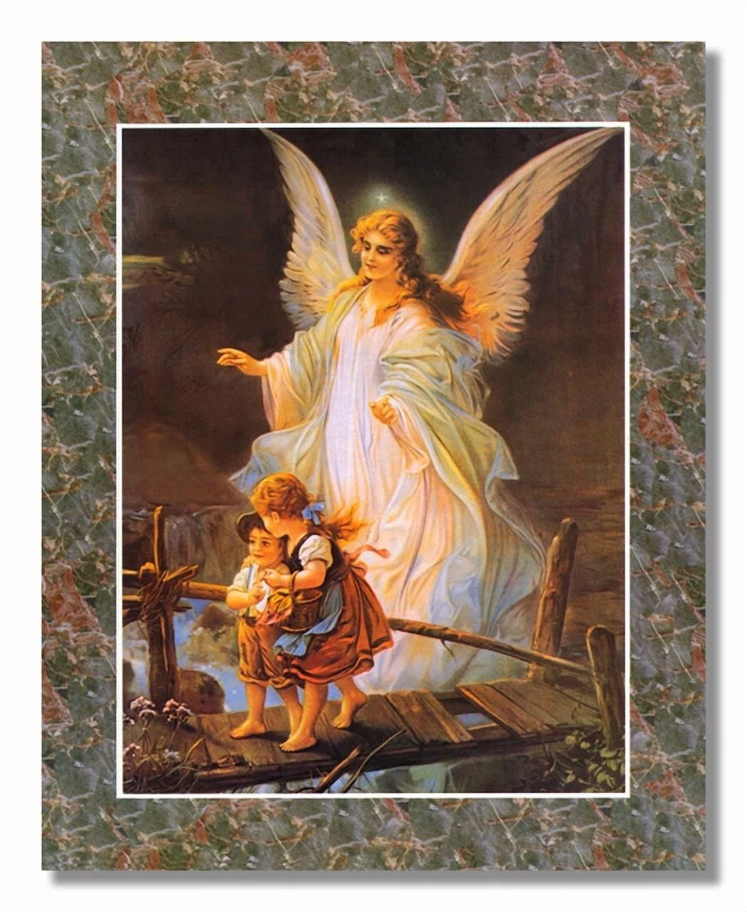 Guardian Angel Children On Bridge W Border #2 Wall Picture Art Home ...