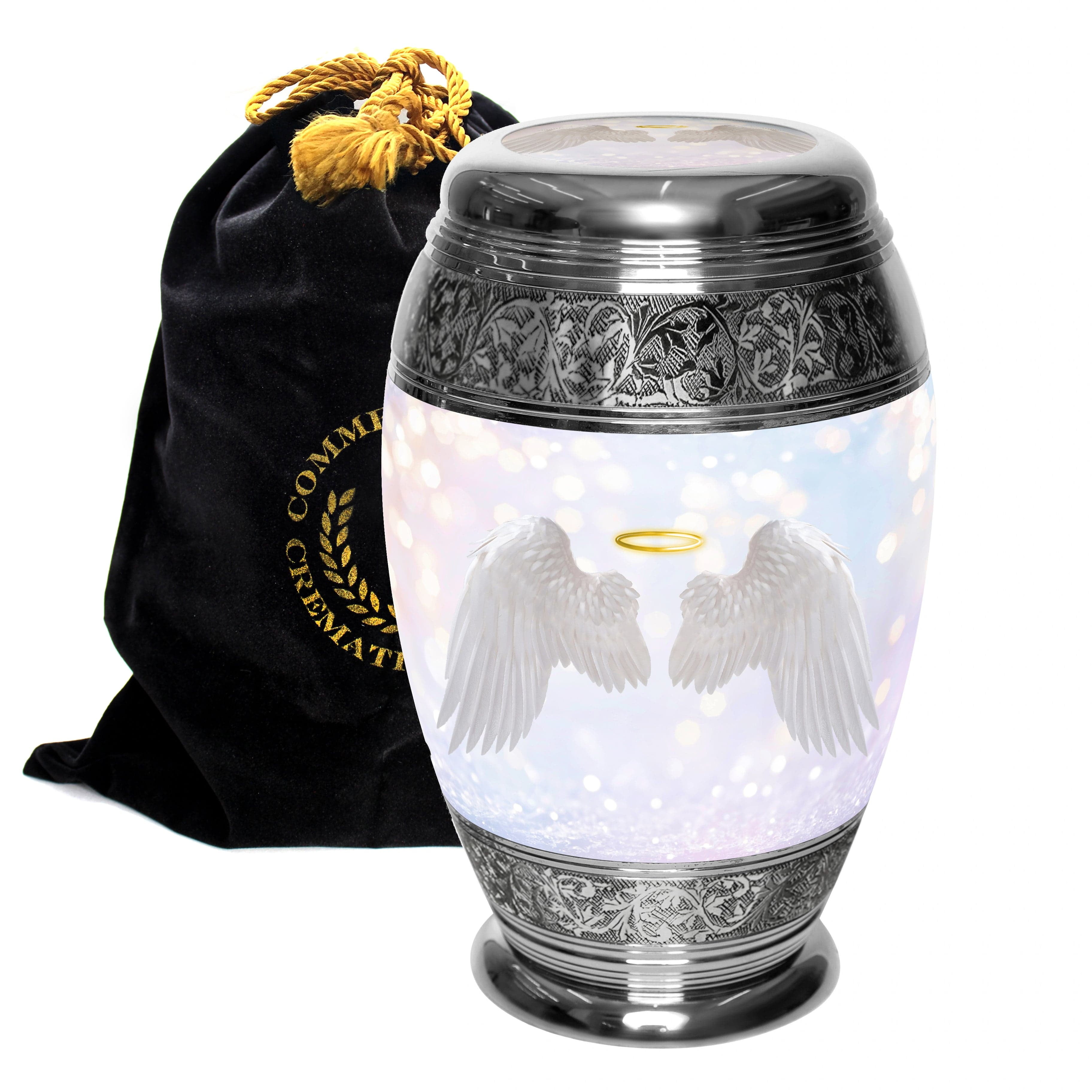 Guardian Angel Large Cremation Urns for Adult Human Ashes, 200 Cubic
