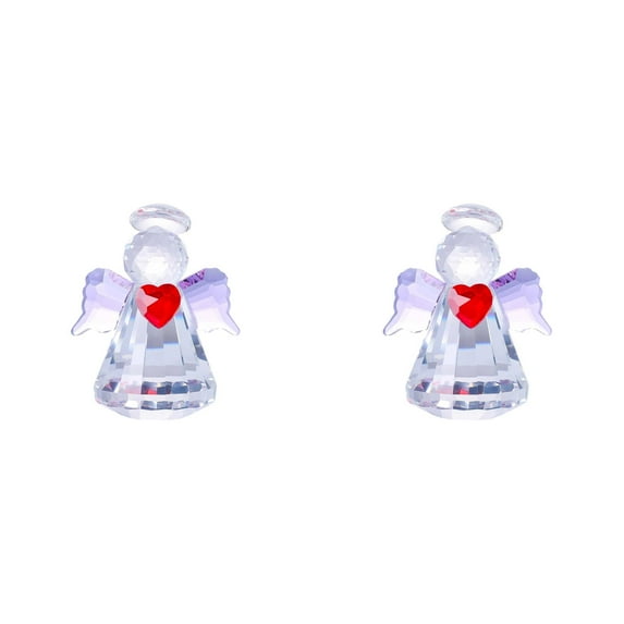 Guardian Angel Figurine Set - 2.68" 2PCS Glass Angel Ornaments for Home Decor, Tabletop Displays & Gifts for Wedding Anniversary, Birthday, Valentine's Day