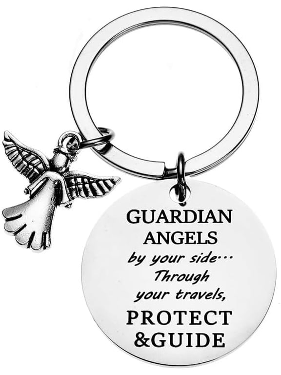 Guardian Angel Keychain for New Driver Gifts Keychains for Teen Boys Girls Driving License Gift for Son Wife Drive Safe Gift Key Chain for Friend Daughter Safe Driving Gifts
