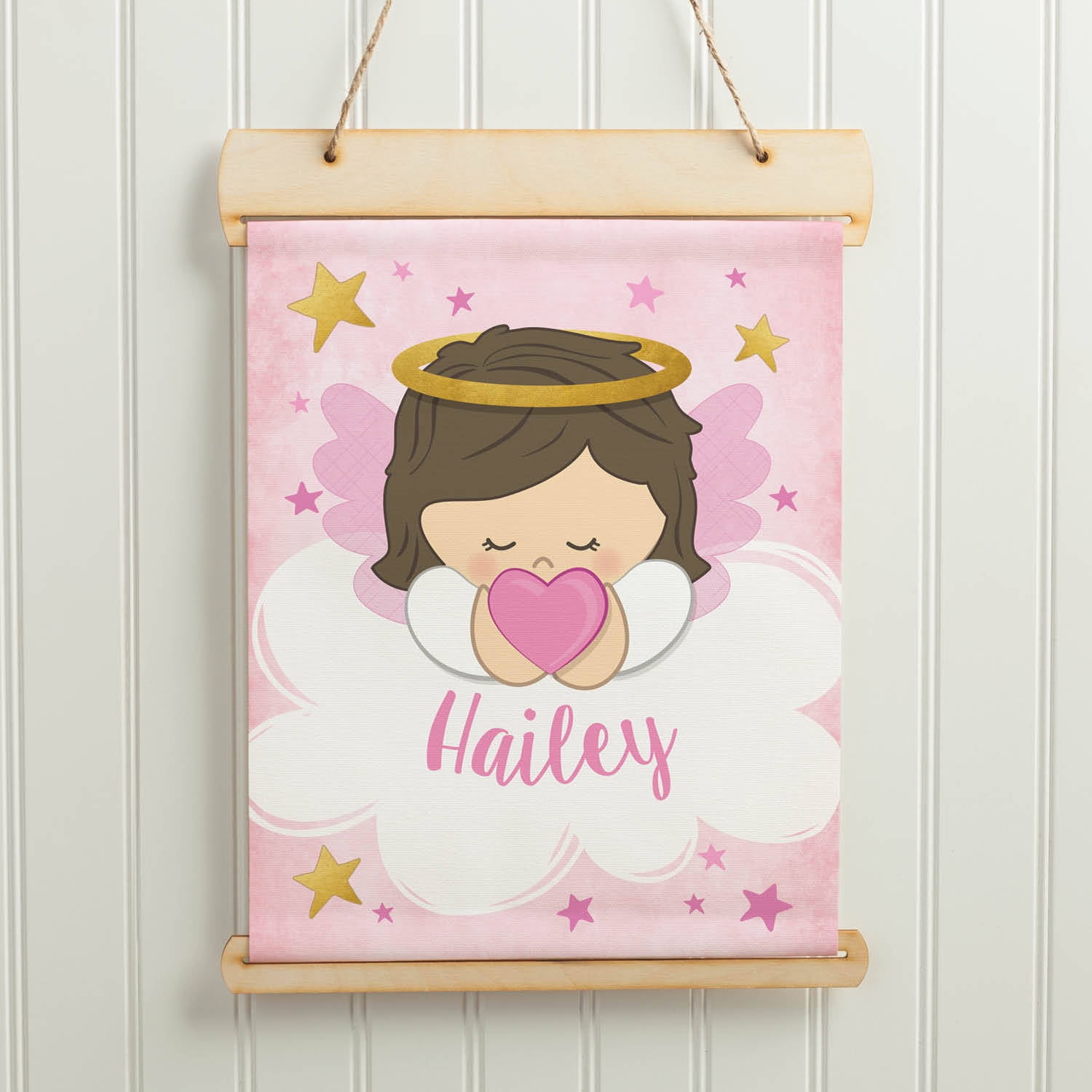 Guardian Angel Personalized Hanging Canvas Banner