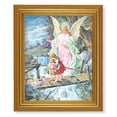 thumbnail image 1 of Guardian Angel Picture Framed Wall Art Decor, Large, Antique Gold-Leaf Classic Frame, 1 of 2