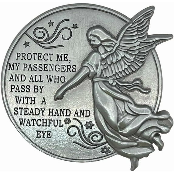 Guardian Angel Protect ME My Passengers and All Who Pass by with A Steady Hand Visor Clip Inspirational Gift