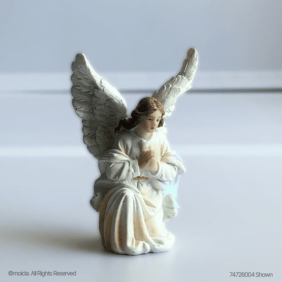 Guardian Angel Resin Statue - 4 in. tall Catholic Figurine