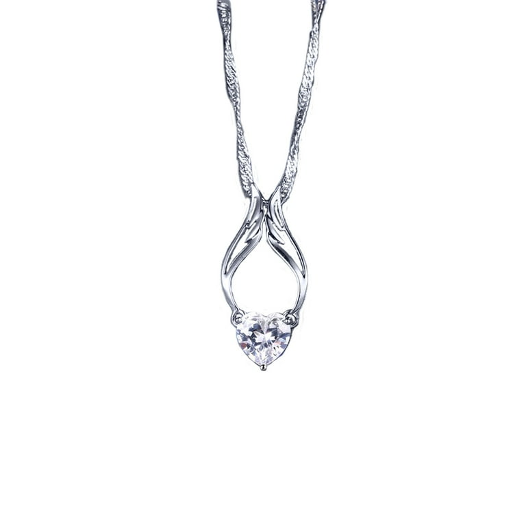 Guardian angel wings necklace cheap with swarovski stones