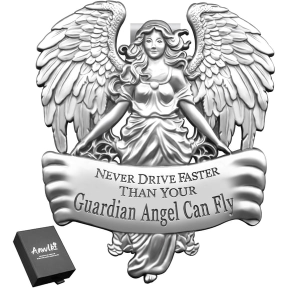 Guardian Anl Visor Clip Car Guardian Anl Medal Accessories Bless Driving Safety Religious Gift for Driver, Parent, Family, Friend (1)