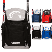 Guardian Titan Baseball Bags for Youth Boys - Kids Baseball Bag - Durable Bat Bag - Holds 2 Bats - Hook to Hang on Fence - Black/Gray Adult - New