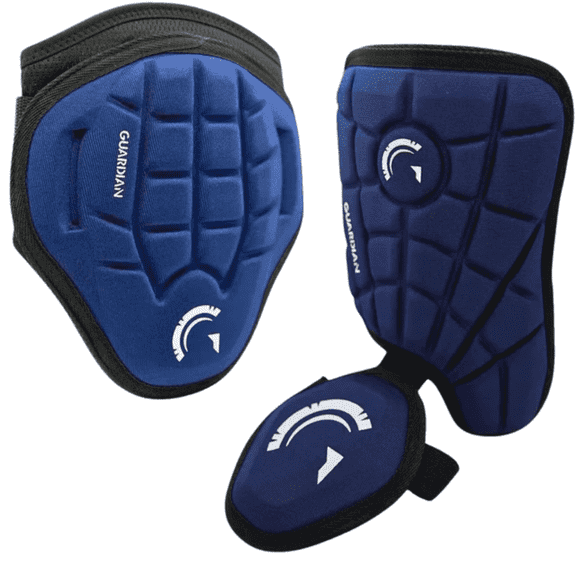 Guardian Baseball Youth Elbow Guard & Leg Guard Protective Gear Kit - RHH, Lightweight, Navy