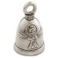 thumbnail image 1 of Guardian Bell, Metal, Angel Praying Halo and Wings, Motorcycle Rider, Biker, Good Luck Bell, .75" x 1", 1 of 4