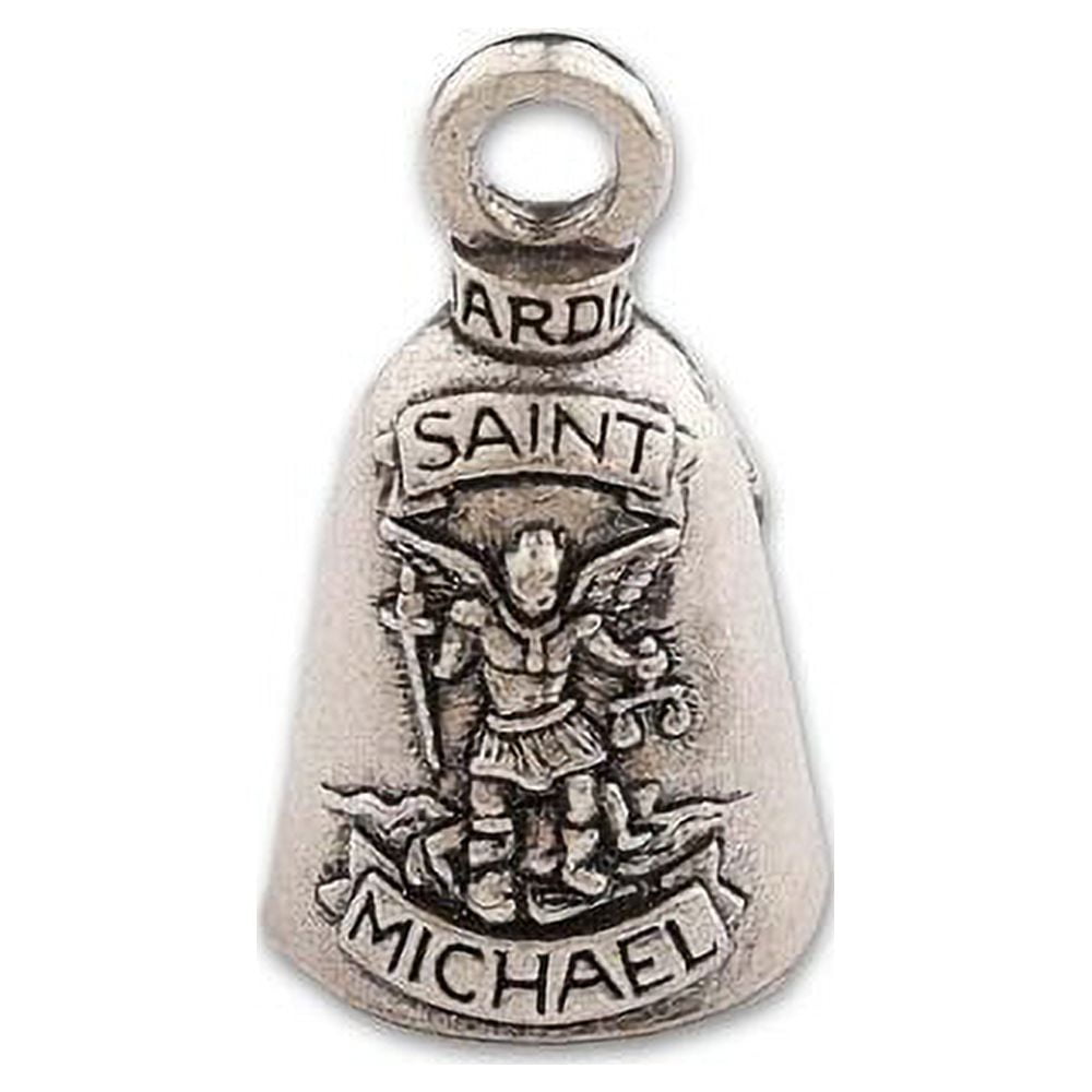 Guardian Bell, Metal, Saint Michael, Patron Saint of Law Enforcement,  Motorcycle Rider, Biker, Good Luck Bell, .75 x 1 