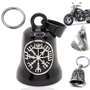 Guardian Bells for Motorcycle Rider Bikers,Motorcycle Bell Cross Key Chain,Punk Biker Style,Luck Angel Gremlin Keychains for Gifts H22