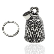 Guardian Bells for Motorcycle Rider Bikers,Motorcycle Bell Cross Key Chain,Punk Biker Style,Luck Angel Gremlin Keychains for Gifts H28