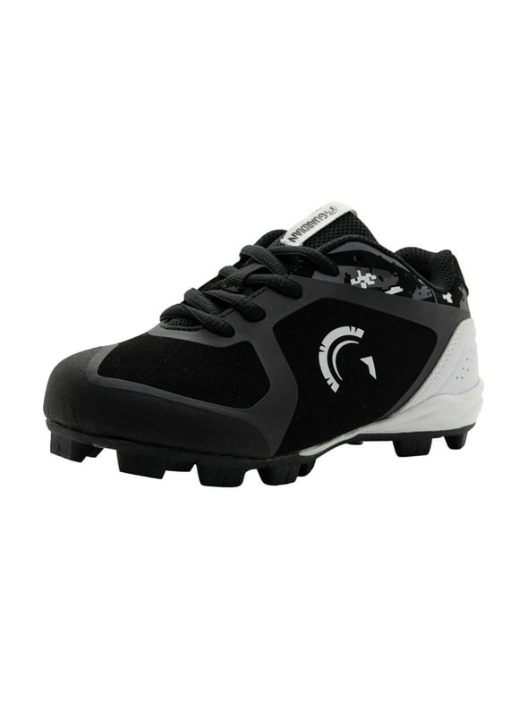 Guardian Blaze Cleat Bolt Low Top Youth Unisex Baseball Softball Shoes - Black Grey White 7 - New