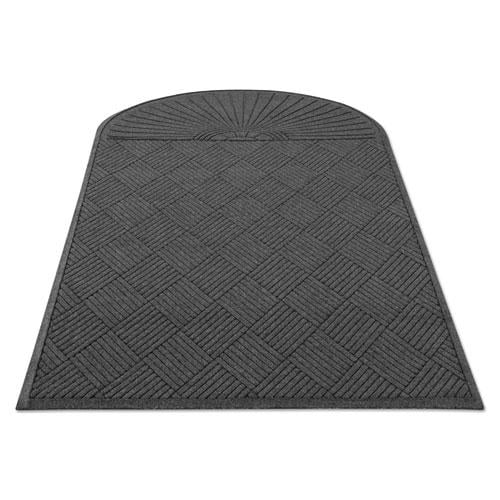 48 in. x 96 in. EcoGuard Diamond Single Fan Floor Mat - Charcoal