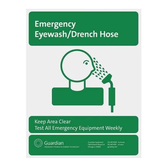 Guardian Equipment Emergency Sign,Green 250-010G