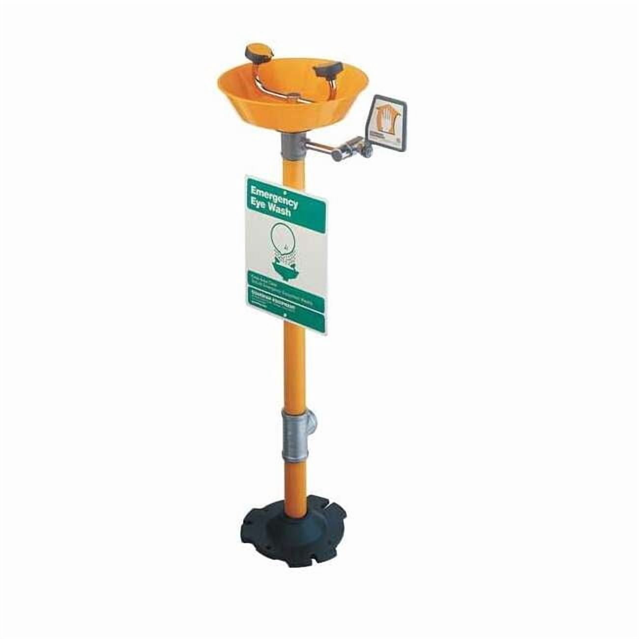 Plumbed Eyewash, Floor Mount, Plumbed, 38 in H., 16 in W G1760P