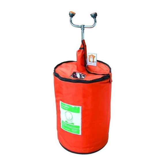 Heated Eyewash Station, Pressurized, 15 gal Tank Capacity, Portable, 41 in H.