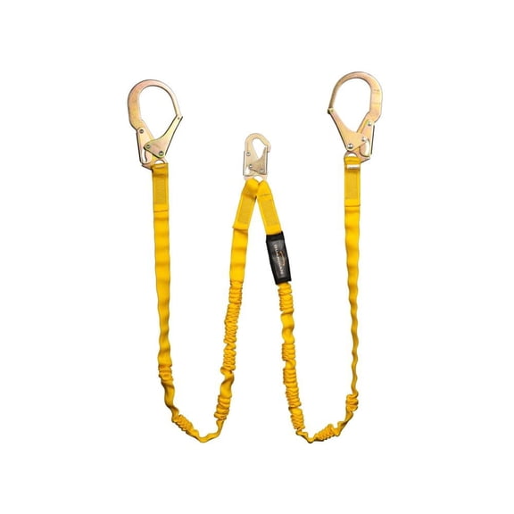 Guardian Fall Protection 11203 IS-72-2R 6-Foot Double Leg Internal Shock Lany...
