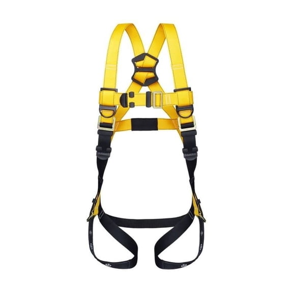 Guardian Fall Protection 37001 Full Body Harness, Black/Yellow