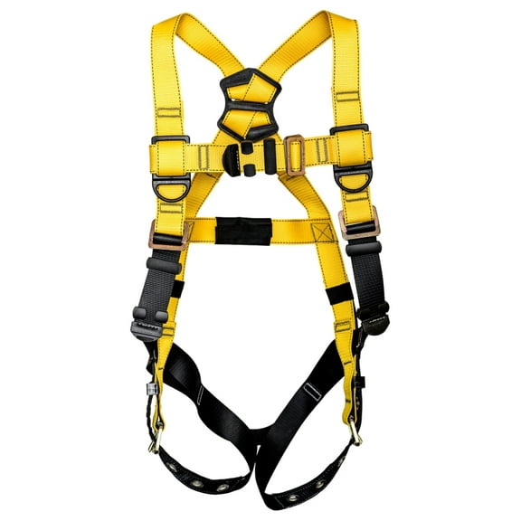 Guardian Fall Protection 37002 Full Body Harness, Black/Yellow, Each