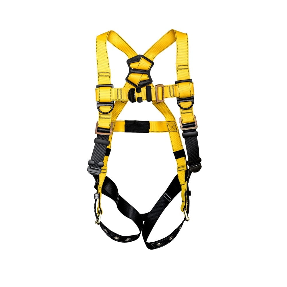 Guardian Fall Protection 37002 Full Body Harness, Black/Yellow, Each