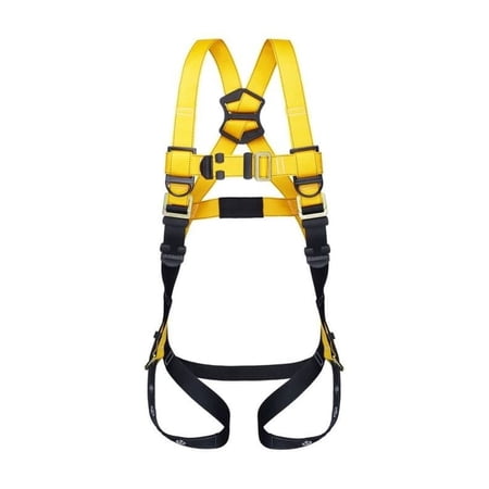 Guardian Fall Protection 37005B Full Body Harness, Black/Yellow