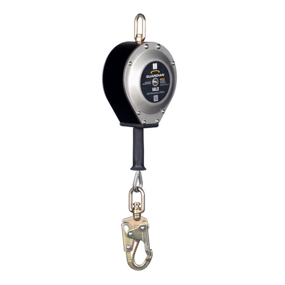 Guardian Fall Protection Class 1, 30 Ft Halo Cable Srl With Steel Snap Hook