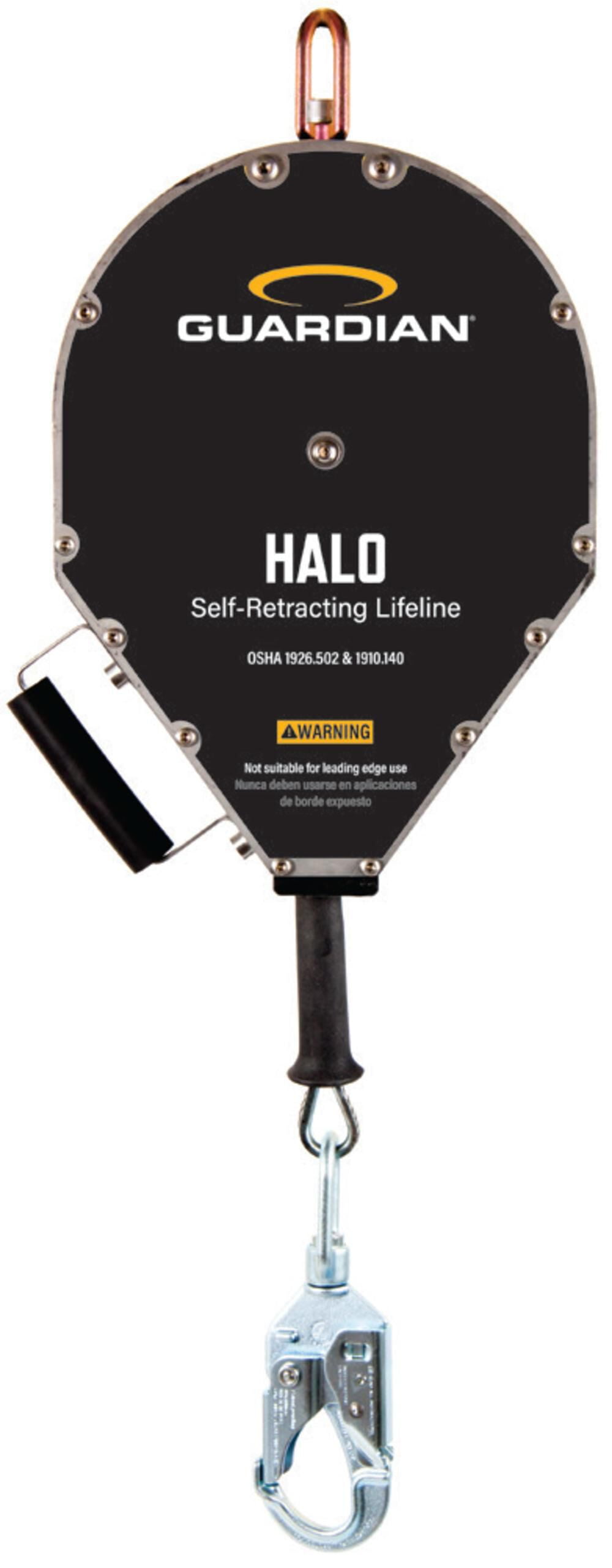 Guardian Fall Protection Class 1, 50 Ft Halo Big Block Cable Srl With Steel Snap Hook