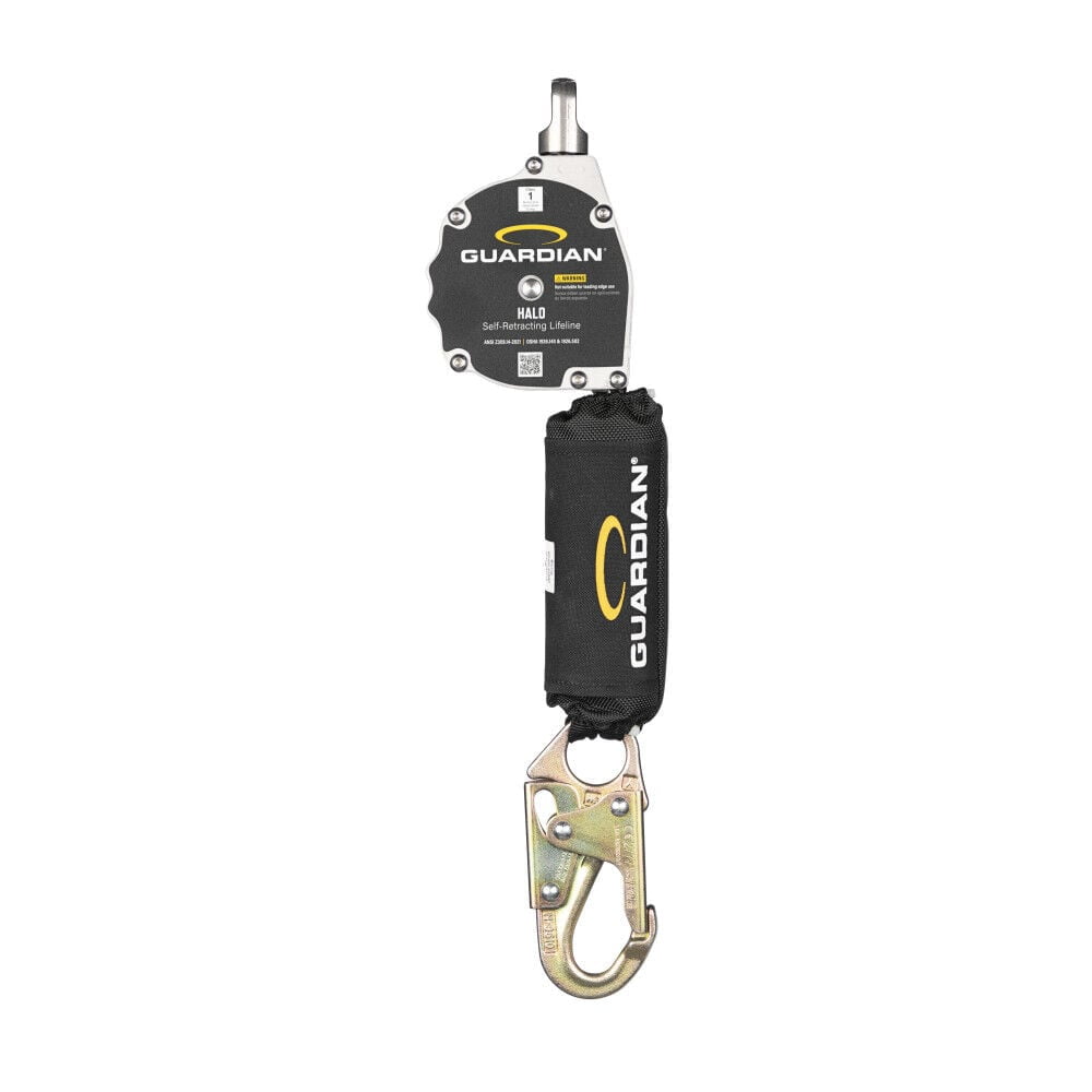 Guardian Fall Protection Class 1, Halo 11 Ft Self Retracting Lifeline With Steel Snap