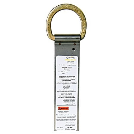 guardian fall protection 00500 ridg-1 single d-ring roof anchor with nails 11-inch in length and 1 d-ring