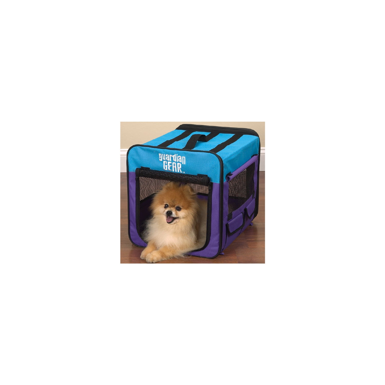 Extra Small Blue and Purple Soft-Sided Pet Crate