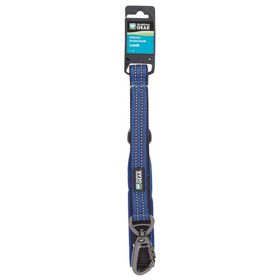 Guardian Gear GG Reflect Dbl-Handle Leash Blu 6ft