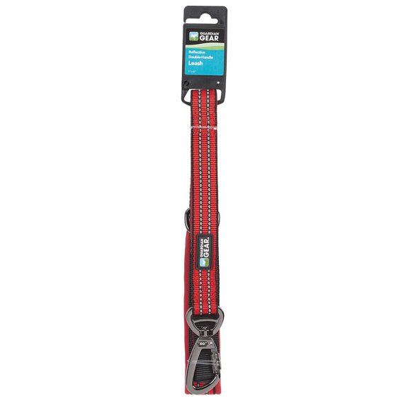 Guardian Gear GG Reflect Dbl-Handle Leash Red 6ft