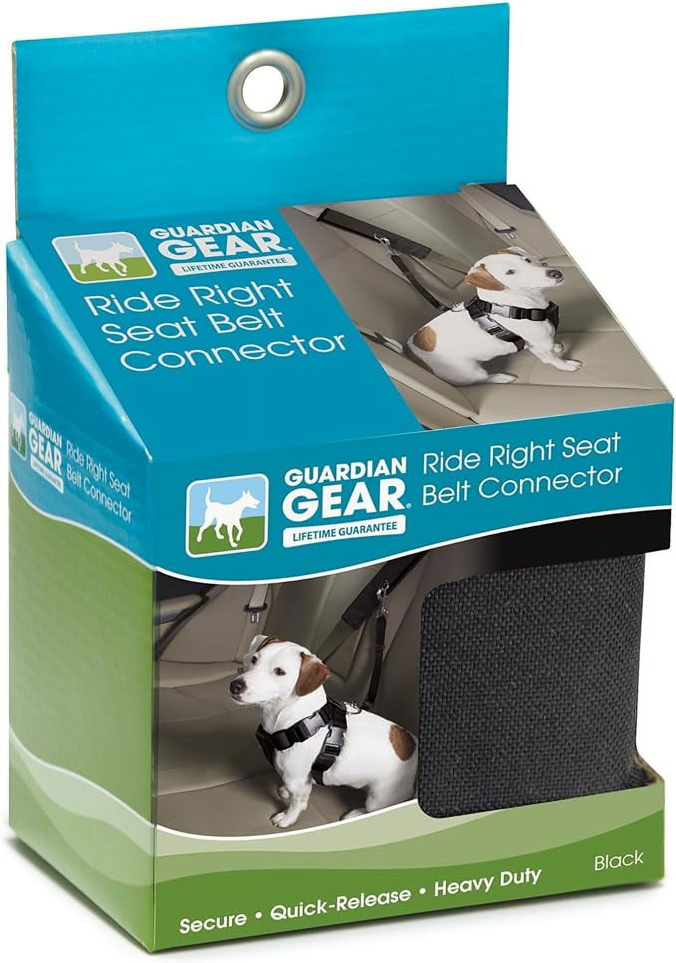 Guardian Gear Ride Right Seat Belt Connectors Polyester Seat Belt Connectors for Dogs Black Walmart