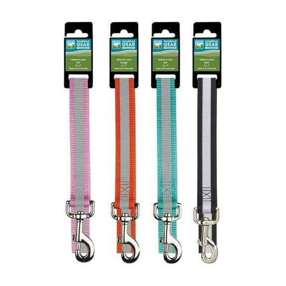 Guardian Gear ZA985 66 69 Reflective Dog Lead, 6 ft L, 1 in W, Nylon, Orange