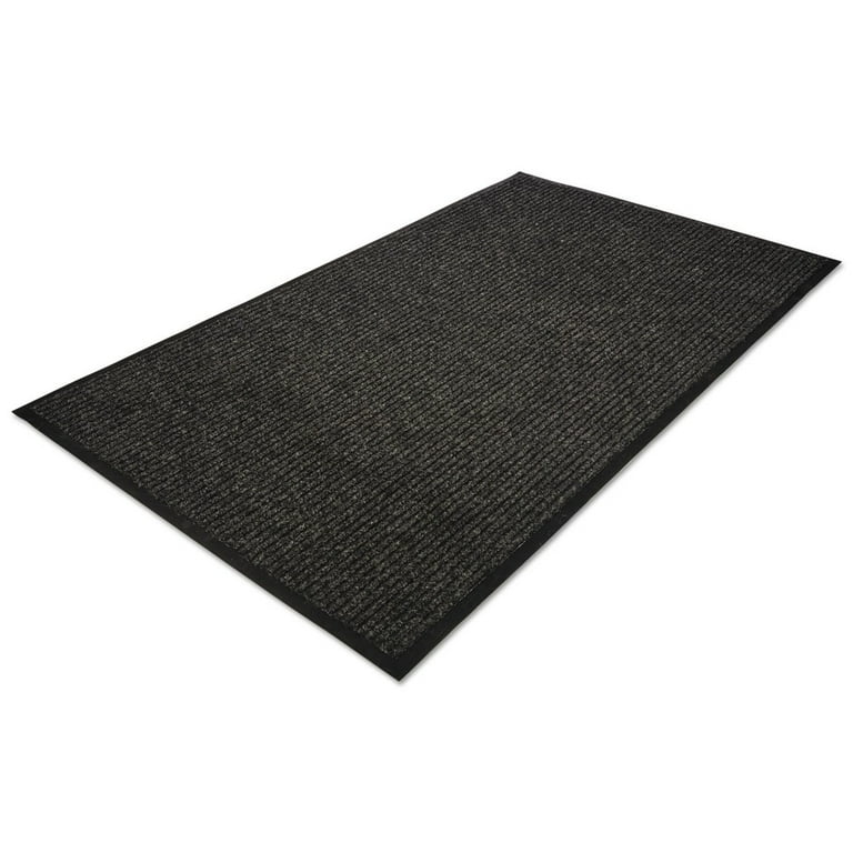 Guardian Golden Series Dual-Rib Indoor Wiper Floor Mat, Vinyl/Polypropylene,  4'x6', Charcoal 