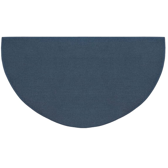 Fireside Chimney Supply 5 Feet Half Round Blue Guardian Rug | 60" x 32" Fireplace Mat | Fire Resistant Fiberglass Floor Protector for Wood Stoves | Durable Berber Loop Carpet Accent