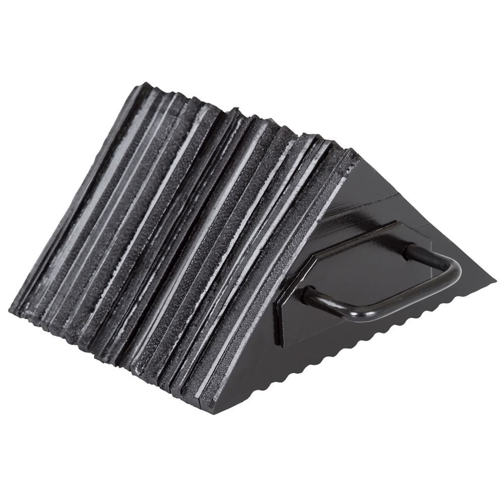 Guardian Industrial DualAxle Trailer Wheel Chock Laminated Rubber 11in