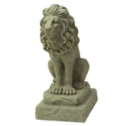 Guardian Lion Statue 28  Height Lightweight Plastic Resin Natural Sandstone Appearance