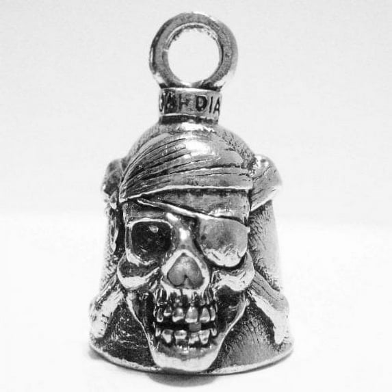 Guardian Pirate Skull And Cross Bones Motorcycle Biker Luck Gremlin Riding Bell Or Key Ring