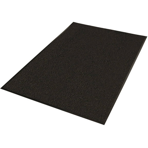 Guardian Platinum Series Indoor Wiper Floor Mat, Rubber with Nylon Carpet, 3'x5', Black