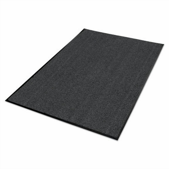Guardian Platinum Series Indoor Wiper Floor Mat, Rubber with Nylon Carpet, 4'x6', Grey